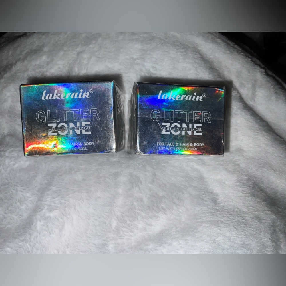 LAKERAIN GLITTER ZONE MULTI USE BODY GLITTER GEL #02 & 03  2 PK  SEALED NEW